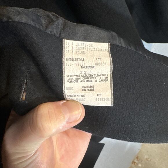 Louben Womens Size 22 Jacket Black Button Front Career Work Vintage - Picture 4 of 9